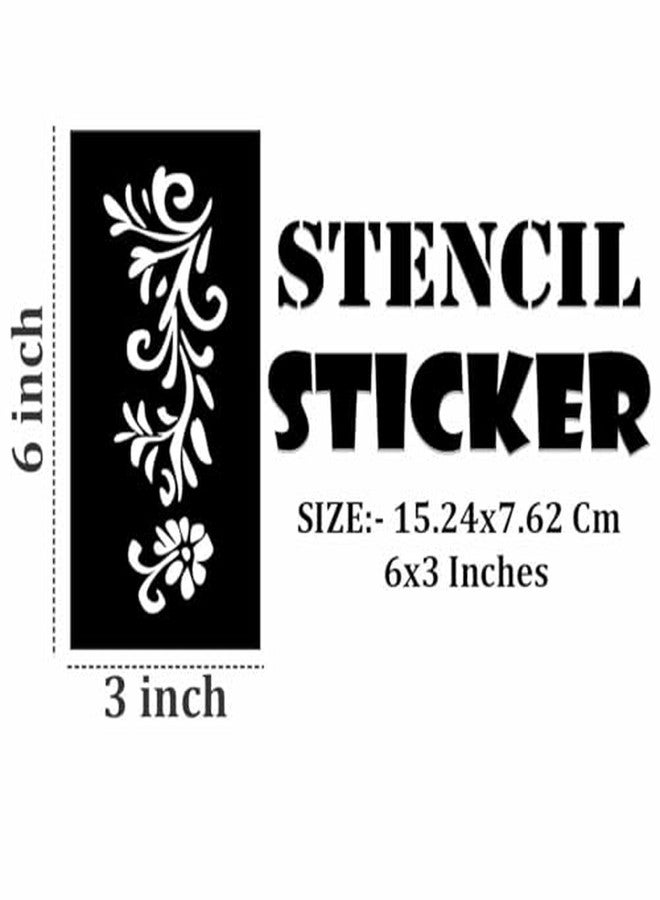 ORDERSHOCK Creative and Stylish Mehndi Stencil Design Stickers in One Pack for Kids & Adults Both Sticker - Image 5